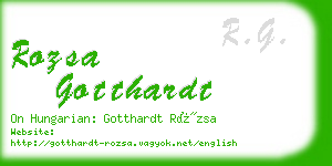 rozsa gotthardt business card